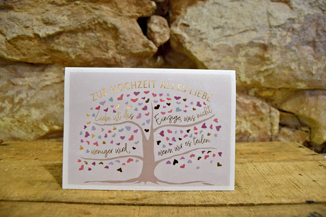 Klappkarte Hochzeit Baum